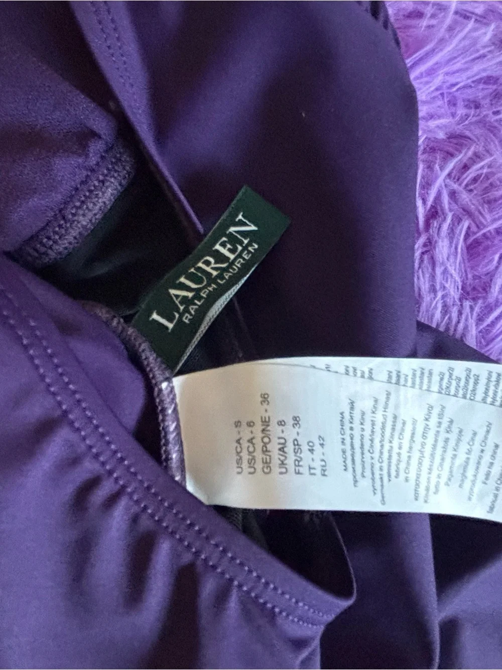 Ralph Lauren Deep Purple Tankini Top